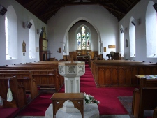 Interior of Levens Church Cumbria